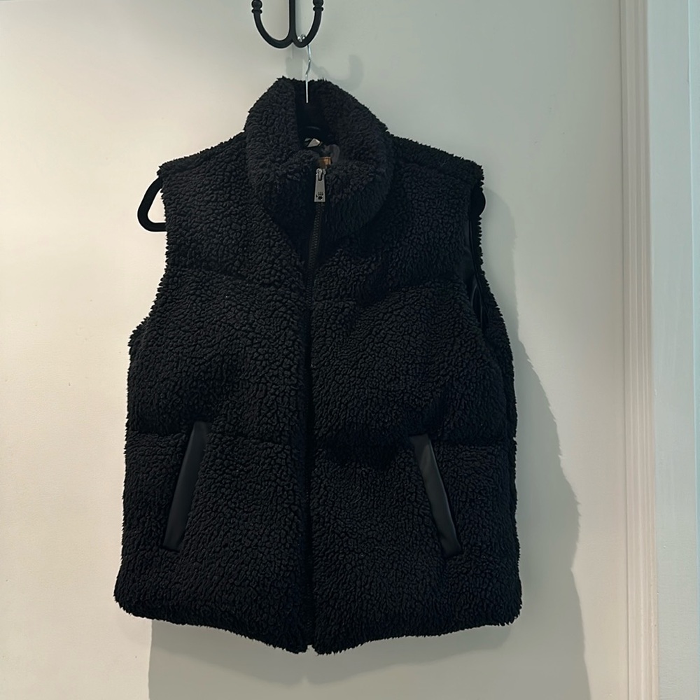 Faux Shearling puffer vest